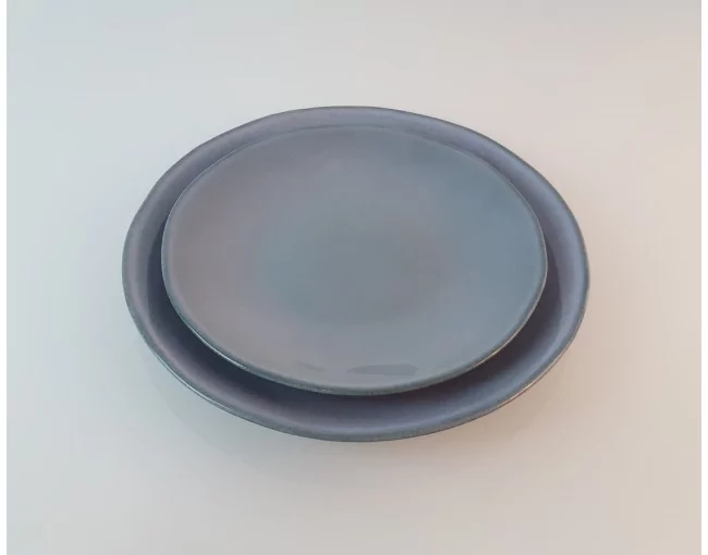 Dessertteller grünblau aus Keramik