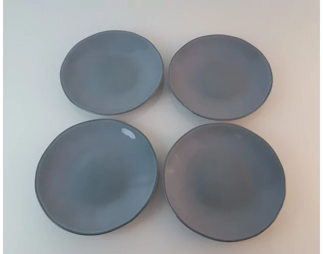 Dessertteller grünblau aus Keramik