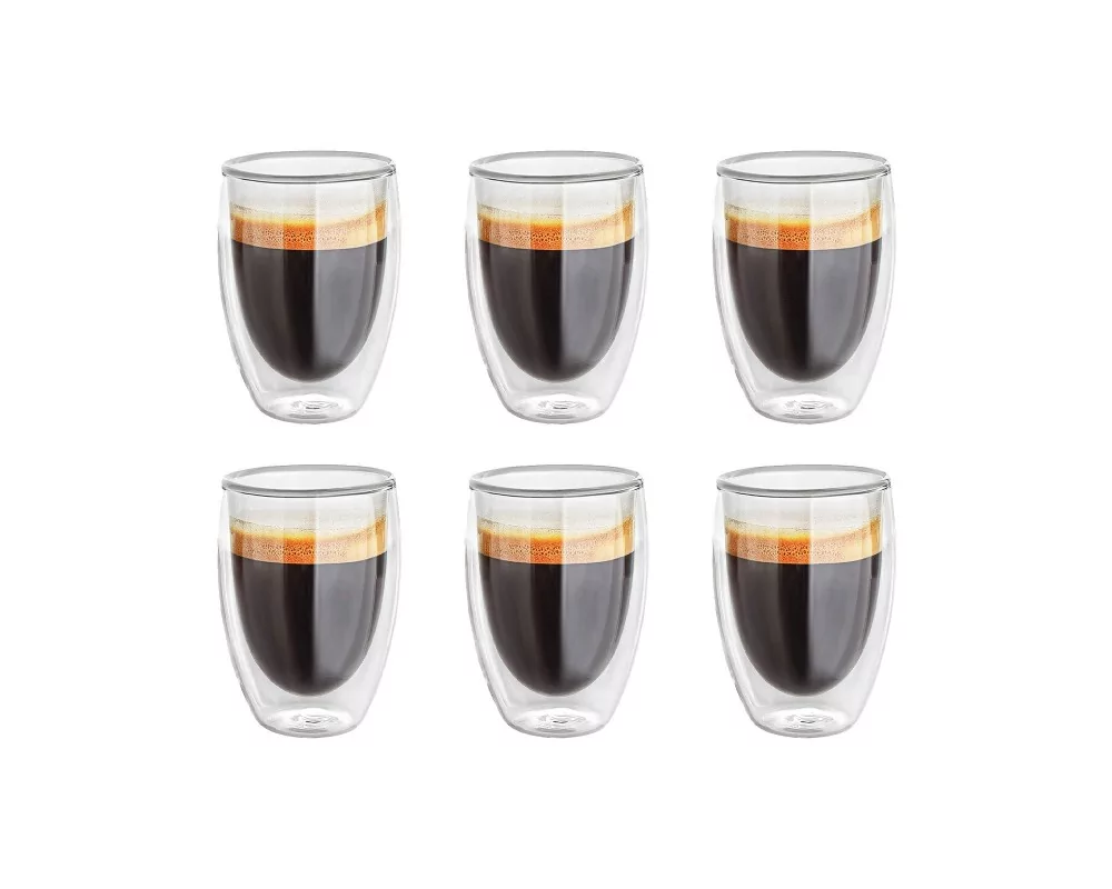 Doppelwandige 350 ml Gläser im 6er Set