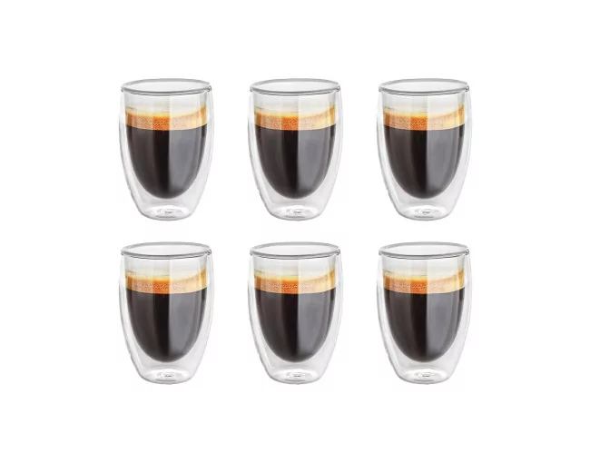 Doppelwandige 350 ml Gläser im 6er Set