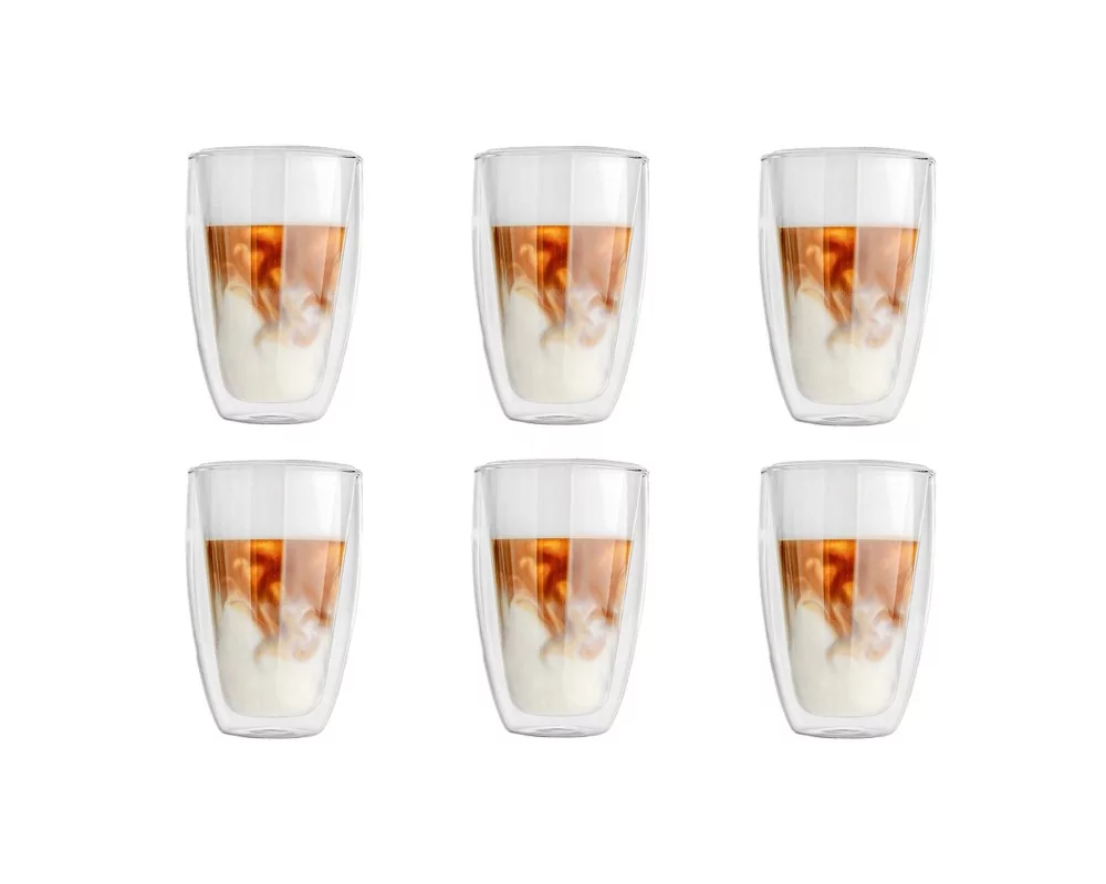 Doppelwandige 450 ml Gläser im 6er Set