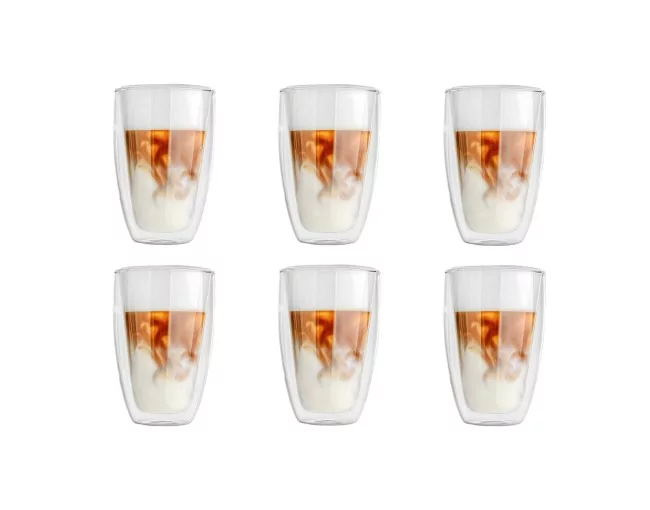 Doppelwandige 450 ml Gläser im 6er Set
