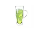 Doppelwandiges Glas mit Henkel 600 ml