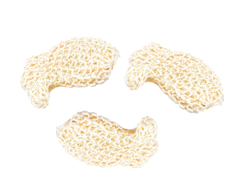 Set of 3 sisal shower gloves