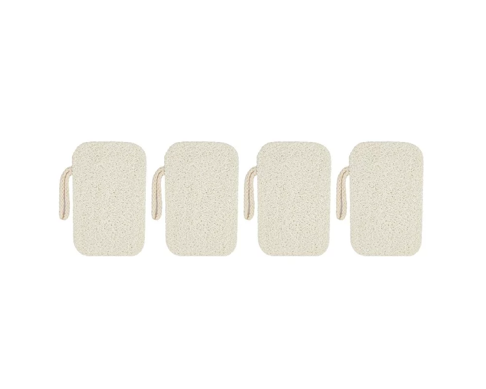 Duschschwamm aus Luffa 4er Set