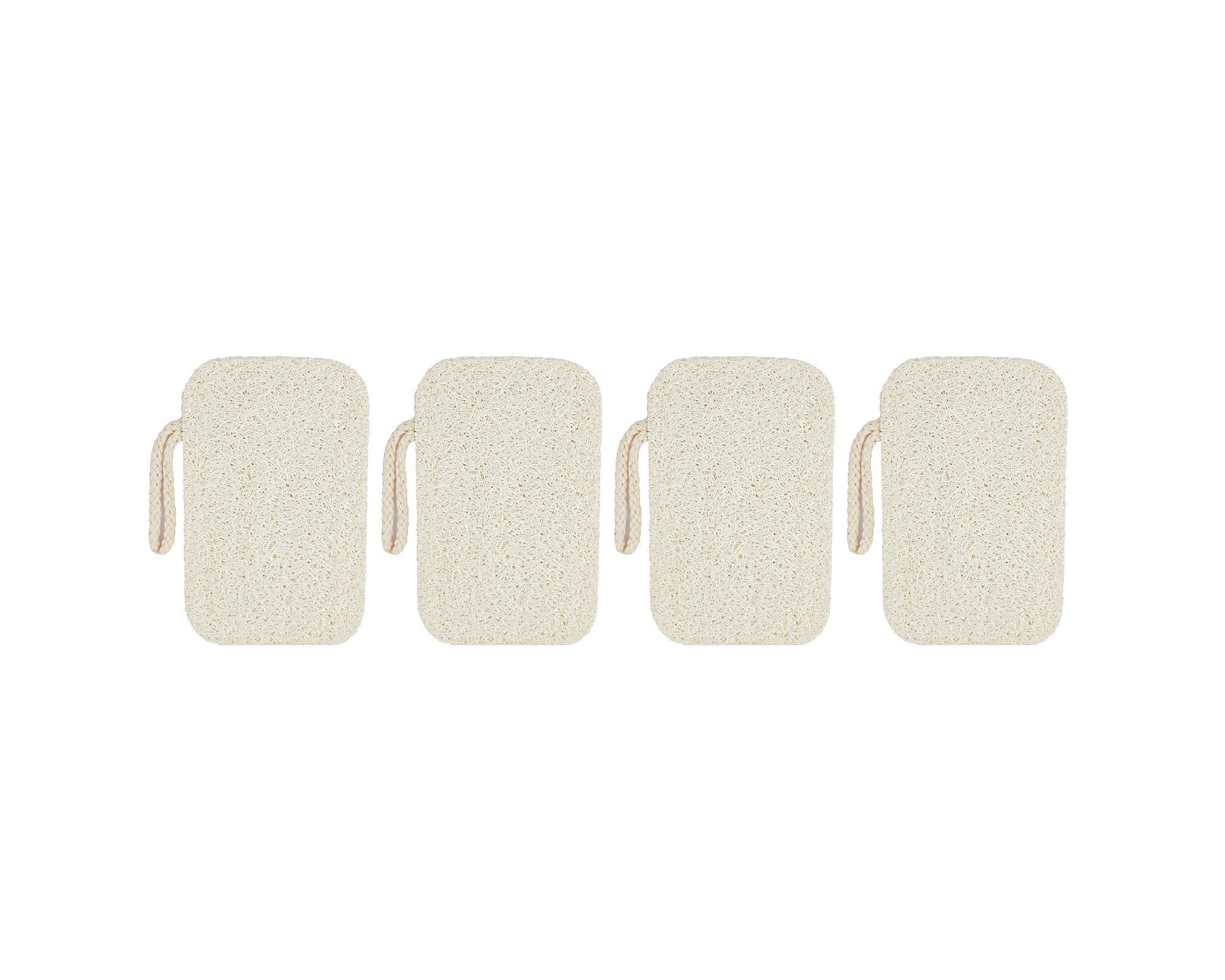 Loofah shower sponge set of 4