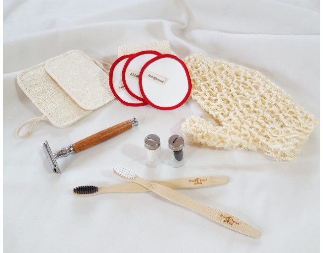 Set di 4 spugne da doccia in luffa