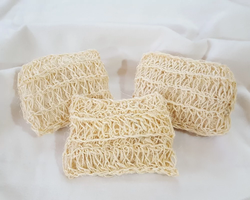 Duschschwamm aus Sisal mit Griff 3er Set