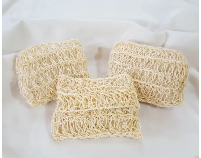 Duschschwamm aus Sisal mit Griff 3er Set