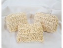 Sisal shower sponge with handle, set of 3