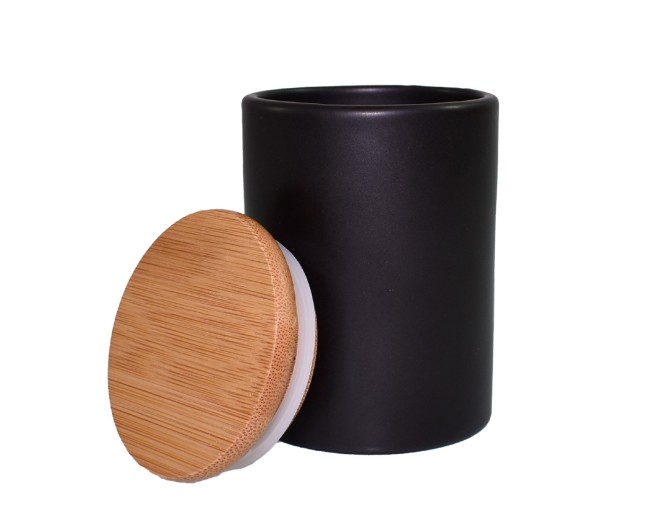 Eleganti contenitori per spezie in ceramica e bambù, set da 8