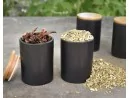 Edle Gewürzbehälter Keramik und Bambus 8er Set