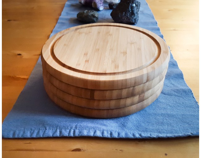 Breakfast board made of solid bamboo