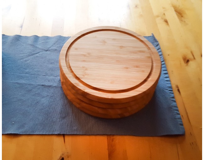 Breakfast board made of solid bamboo