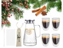 Coffret cadeau carafe en verre et verres
