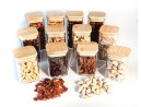 Gift set of narrow square storage jars, set of 12