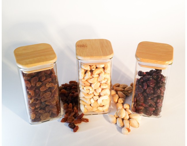 Geschenkset schmale quadratische Gewürzgläser 12er Set