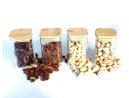 Geschenkset schmale quadratische Gewürzgläser 12er Set