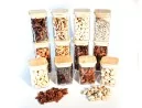 Geschenkset schmale quadratische Gewürzgläser 12er Set
