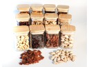 Geschenkset schmale quadratische Gewürzgläser 12er Set