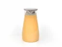 Glaskaraffe mit Edelstahldeckel  breit 1500 ml