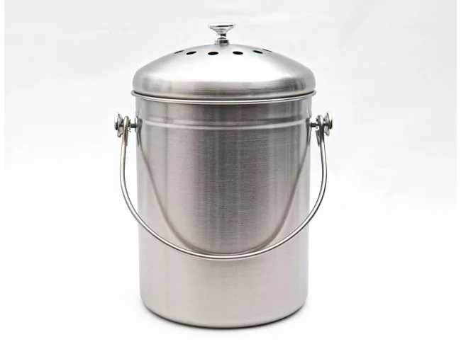 Kompostbehälter Edelstahl 3 Liter mit Filter