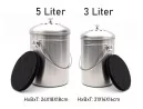 Kompostbehälter Edelstahl 3 Liter mit Filter