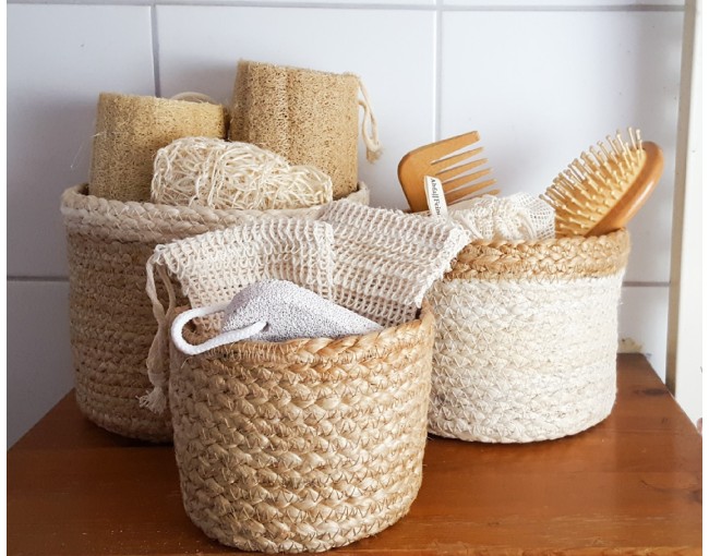 Jute seagrass basket set of 3