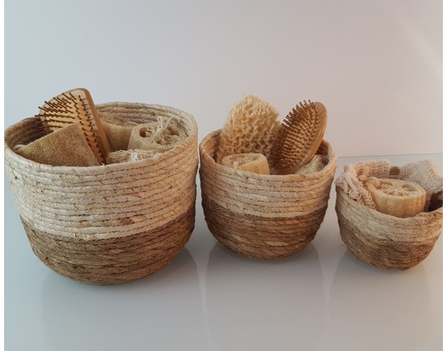 Jute seagrass basket set of 3 large