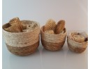 Jute seagrass basket set of 3 large