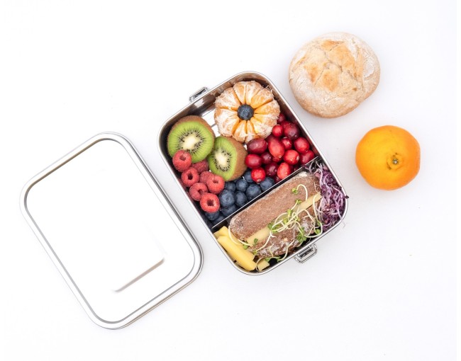 Lunch box with roll clips 1200 ml