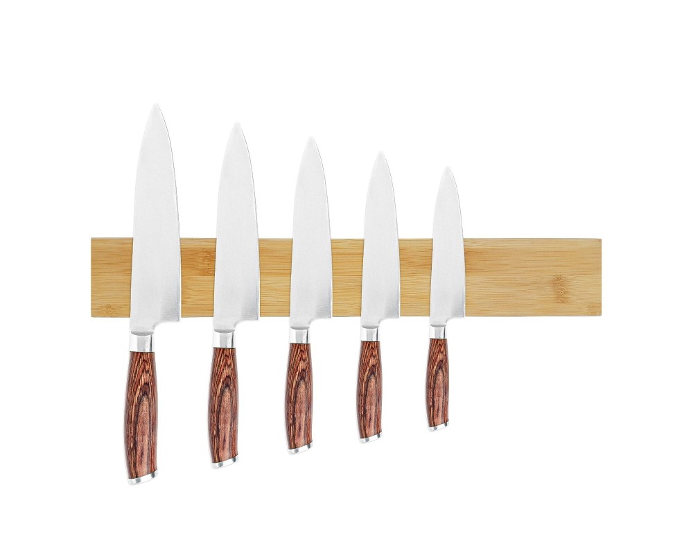 Magnetic knife rack bamboo 40 cm