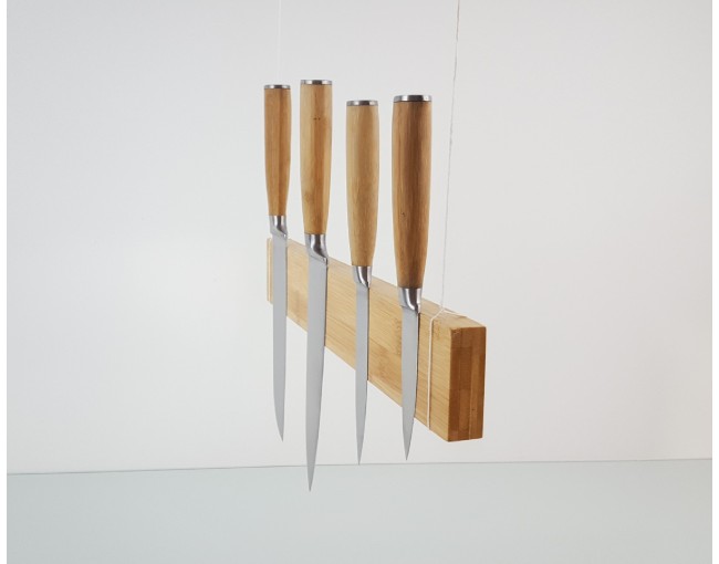 Magnetic knife rack bamboo 40 cm