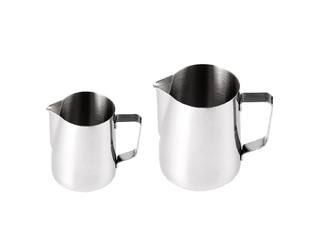 Brocca per latte in acciaio inox, set da 2