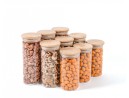 Slim tall round spice jars set of 9