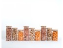 Slim tall round spice jars set of 9