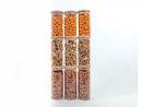 Slim tall round spice jars set of 9