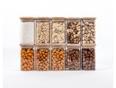 Schmale quadratische Gewürzgläser 10 cm hoch 10er Set