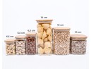 Narrow square storage jars 10 cm high set of 10
