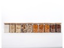 Schmale quadratische Gewürzgläser 10 cm hoch 10er Set