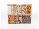 Schmale quadratische Gewürzgläser 12 cm hoch 10er Set