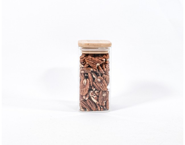 Lot de 10 bocaux de rangement carrés étroits de 12 cm de haut