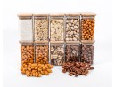Schmale quadratische Gewürzgläser 12 cm hoch 10er Set