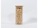 Narrow square storage jars 14 cm high set of 10