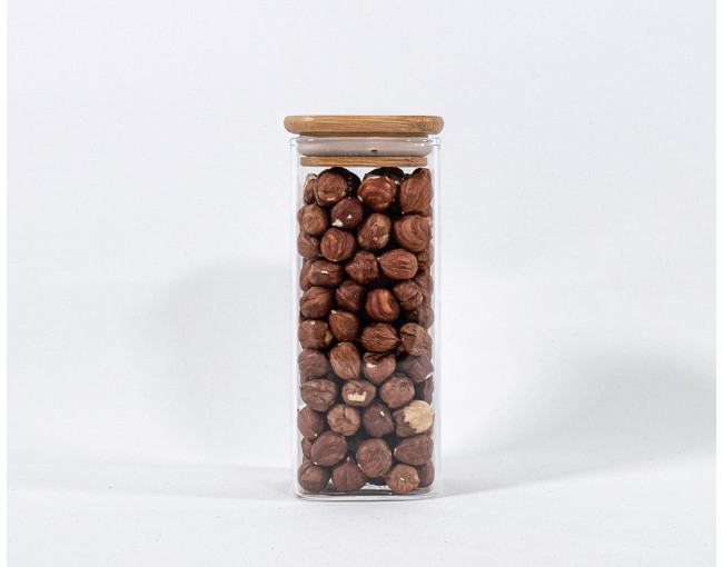 Narrow square storage jars 14 cm high set of 10