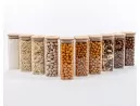 Schmale quadratische Vorratsgläser 16 cm hoch 10er Set