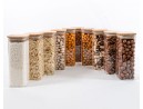 Schmale quadratische Vorratsgläser 16 cm hoch 10er Set