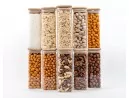 Schmale quadratische Vorratsgläser 16 cm hoch 10er Set