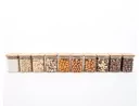 Schmale quadratische Gewürzgläser 8 cm hoch 10er Set