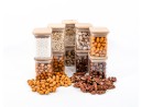 Schmale quadratische Gewürzgläser 8 cm hoch 10er Set